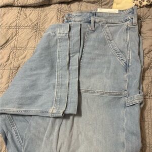 NWT American Eagle dreamy drape super high rise baggy wide leg jeans size 20L